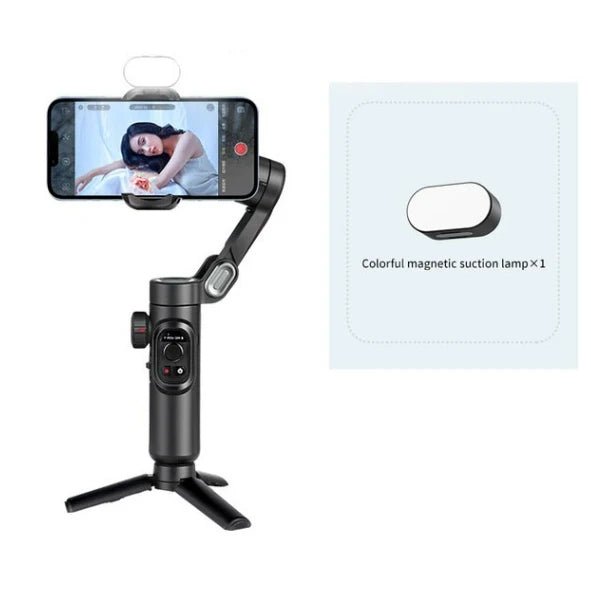 AOCHUAN 3 - Axis Handheld Gimbal Stabilizer for Smartphone with Fill Light for iPhone Android Face Tracking Tiktok Vlog Smart XE - CLICK TIK