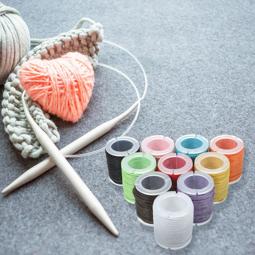 10 Rolls Bracelet String 1Mm Waxed Cotton Cord DIY Wax Thread 10M Length Jewelry Craft Making 10 Colors - CLICK TIK