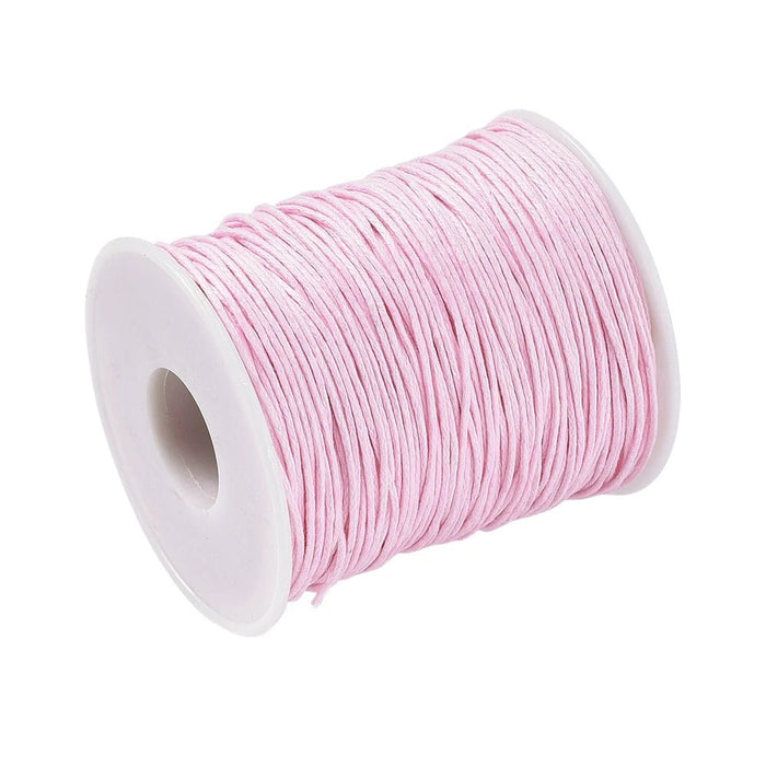 100yards/roll 1mm Waxed Cotton Thread Beading Braided Cords Macrame String For Jewelry Making DIY Bracelet Necklaces Supplies - CLICK TIK