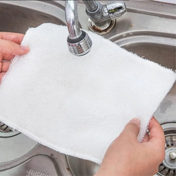 10Pcs Bamboo Wipes Kitchen Dishcloths Cleaning Dish cloth Nonstick Oil Lint - Free Wiping Rags Magic Cleaning Dishrags - CLICK TIK