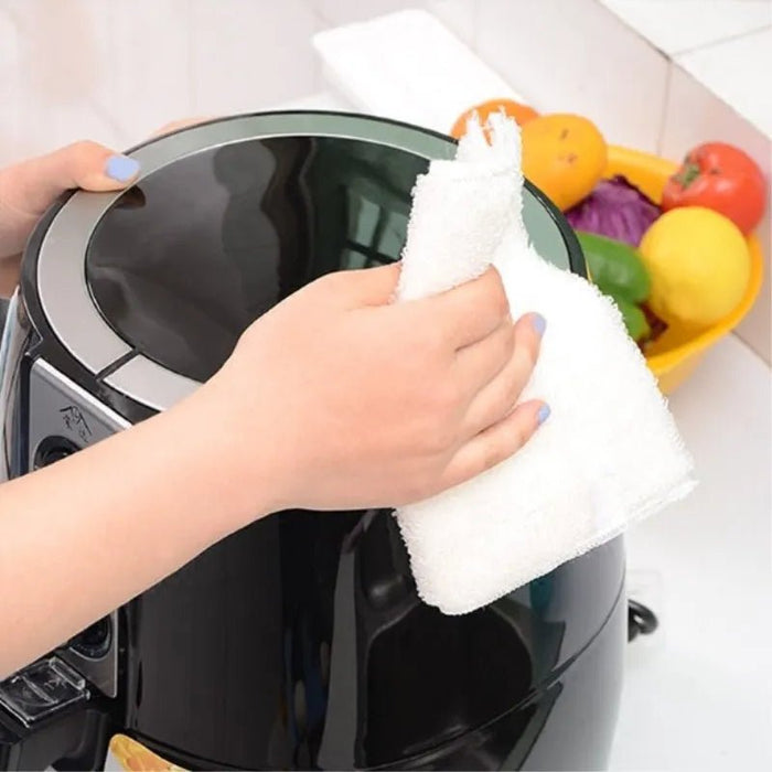 10Pcs Bamboo Wipes Kitchen Dishcloths Cleaning Dish cloth Nonstick Oil Lint - Free Wiping Rags Magic Cleaning Dishrags - CLICK TIK