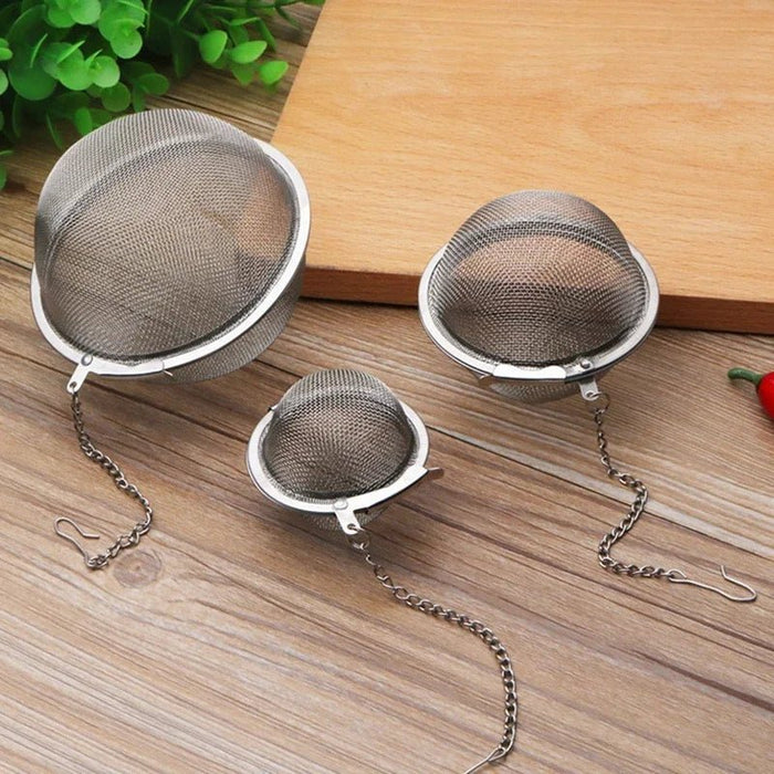1pc Stainless Steel Tea Infuser Sphere Locking Spice Tea Ball Strainer Mesh Infuser Tea Filter Strainers Kitchen Tools Theezeef - CLICK TIK