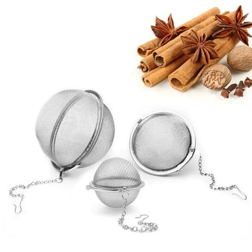 1pc Stainless Steel Tea Infuser Sphere Locking Spice Tea Ball Strainer Mesh Infuser Tea Filter Strainers Kitchen Tools Theezeef - CLICK TIK