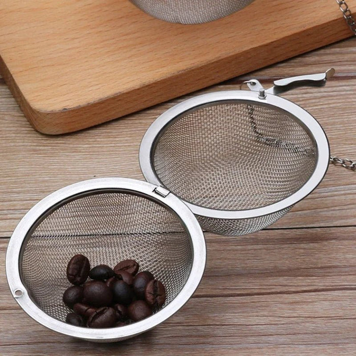 1pc Stainless Steel Tea Infuser Sphere Locking Spice Tea Ball Strainer Mesh Infuser Tea Filter Strainers Kitchen Tools Theezeef - CLICK TIK