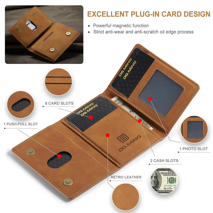 2 in 1 Magnetic Detachable Leather Wallet Case for Samsung Galaxy S23 S20 S21 S22 Plus Note 20 Ultra S24 Card Holder Stand Cover - CLICK TIK