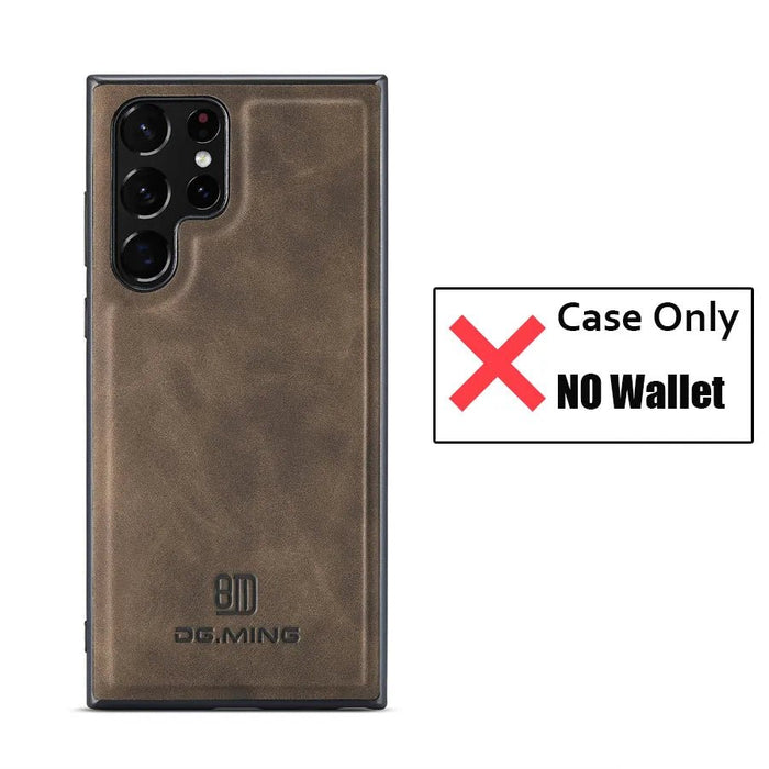 2 in 1 Magnetic Detachable Leather Wallet Case for Samsung Galaxy S23 S20 S21 S22 Plus Note 20 Ultra S24 Card Holder Stand Cover - CLICK TIK