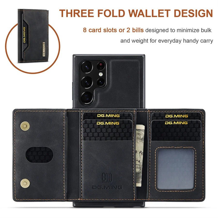 2 in 1 Magnetic Detachable Leather Wallet Case for Samsung Galaxy S23 S20 S21 S22 Plus Note 20 Ultra S24 Card Holder Stand Cover - CLICK TIK