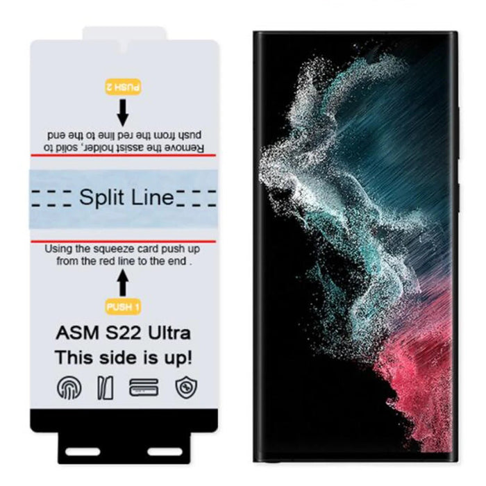2 Pack Front Hydrogel Film for Galaxy S21 S22 S23 S24 Ultra S20 Plus Note 20 Ultra Note 10 Plus Screen Protector Case Friendly - CLICK TIK