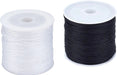 2 Rolls Waxed Polyester Thread Cord 0.5mm Bracelet Thread Beading String 116 Yards per Roll Spool for Jewelry Making and Macrame - CLICK TIK