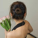 2023 Women Fashion Silk Scrunchie With Rhinestones Elastic Satin Hair Band Girls Big Hair Tie Balck Crunchy For Hair Accessories - CLICK TIK