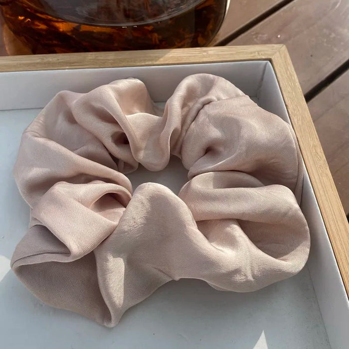 2023 Women Fashion Silk Scrunchie With Rhinestones Elastic Satin Hair Band Girls Big Hair Tie Balck Crunchy For Hair Accessories - CLICK TIK