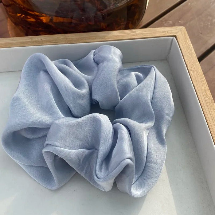 2023 Women Fashion Silk Scrunchie With Rhinestones Elastic Satin Hair Band Girls Big Hair Tie Balck Crunchy For Hair Accessories - CLICK TIK