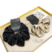2023 Women Fashion Silk Scrunchie With Rhinestones Elastic Satin Hair Band Girls Big Hair Tie Balck Crunchy For Hair Accessories - CLICK TIK