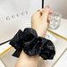 2023 Women Fashion Silk Scrunchie With Rhinestones Elastic Satin Hair Band Girls Big Hair Tie Balck Crunchy For Hair Accessories - CLICK TIK