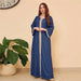 2024 Fashion Autumn Muslim Women Long Dress Hot Drilling Kaftan Dubai Maxi Robe Middle East Turkey Arabic Abaya Islamic Ramadan - CLICK TIK