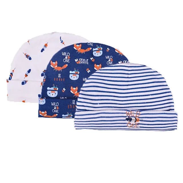 2024 Fashion Hot Sale Baby Bamboo Caps 3/5 - pack for Boys Girls, newborn photography accessories Boy Hats Infant Caps,0 - 3 Months - CLICK TIK