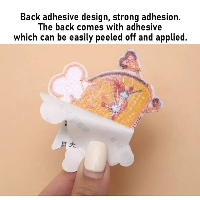 2024 Hot Towel Embroidery Patches DIY Macarone Pizza Donuts Pudding Stickers Self - Adhesive Badge Clothing Bag Fabric Accessories - CLICK TIK