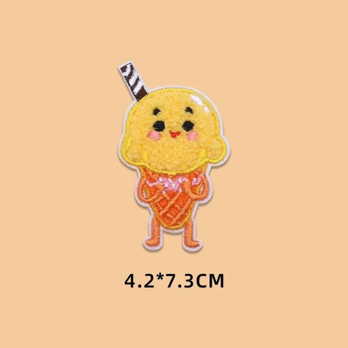 2024 Hot Towel Embroidery Patches DIY Macarone Pizza Donuts Pudding Stickers Self - Adhesive Badge Clothing Bag Fabric Accessories - CLICK TIK