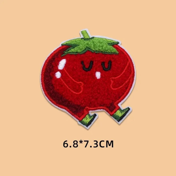 2024 Hot Towel Embroidery Patches DIY Macarone Pizza Donuts Pudding Stickers Self - Adhesive Badge Clothing Bag Fabric Accessories - CLICK TIK