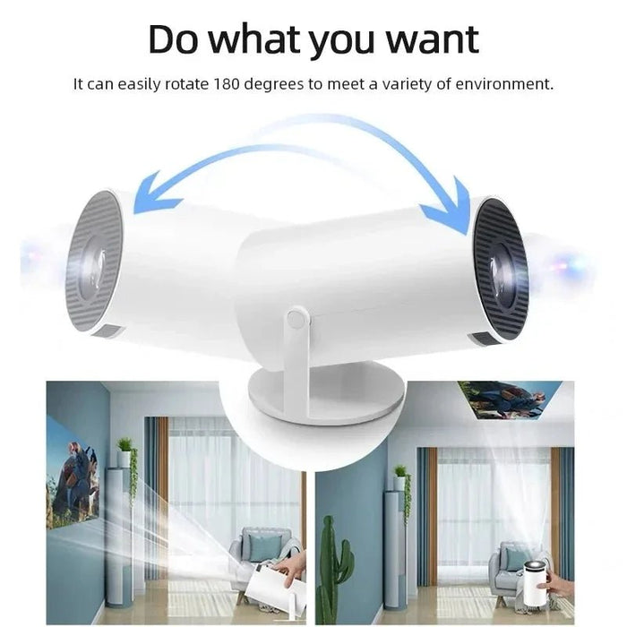 2024 New HY300 HD 4K Projector Android 11 Bluetooth 5.0 Remote Control 5G Wifi 1280*720P 180° Home Theater Portable Outdoor - CLICK TIK