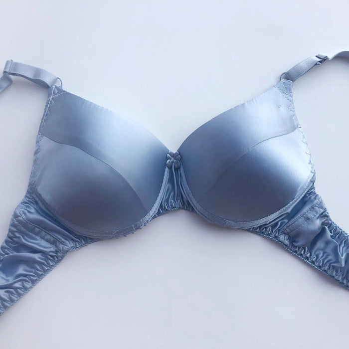 2024 new silk bra Mulberry silk double - sided silk without underwire thin underwear - CLICK TIK