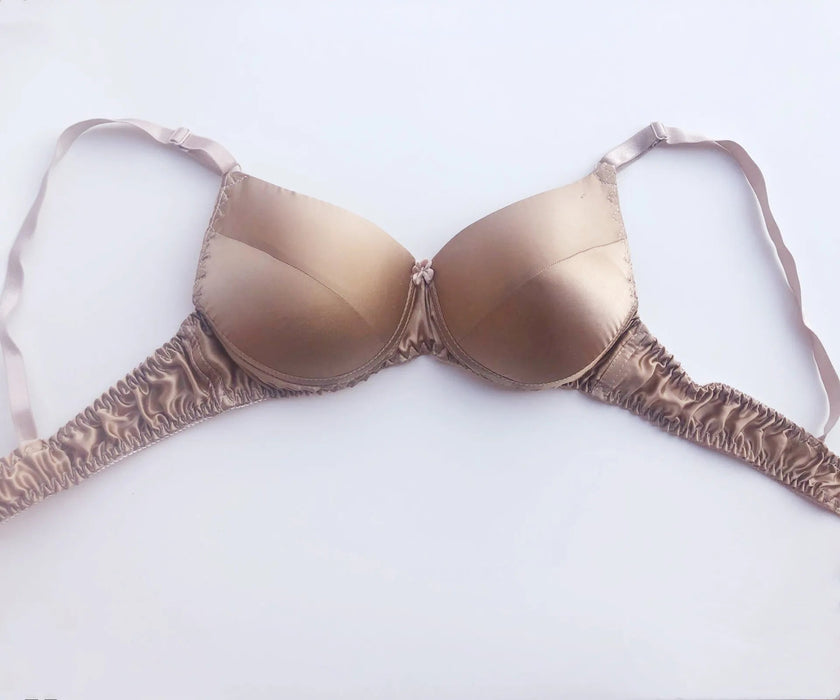 2024 new silk bra Mulberry silk double - sided silk without underwire thin underwear - CLICK TIK