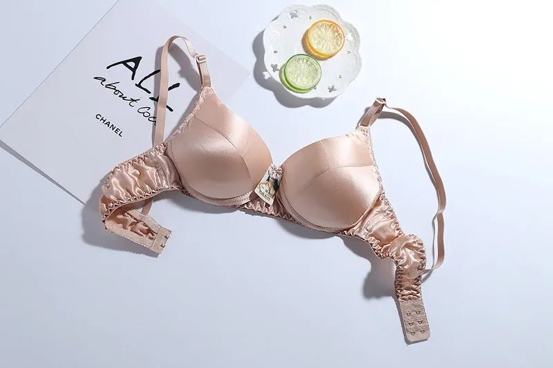 2024 new silk bra Mulberry silk double - sided silk without underwire thin underwear - CLICK TIK