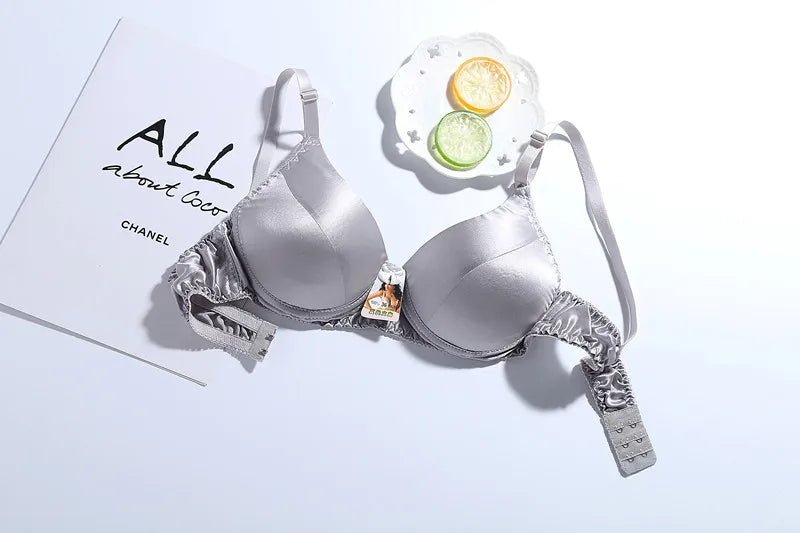 2024 new silk bra Mulberry silk double - sided silk without underwire thin underwear - CLICK TIK