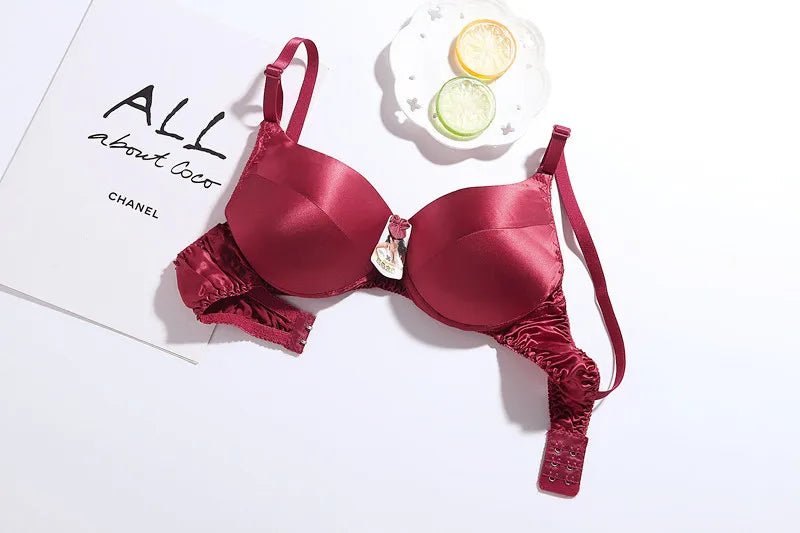 2024 new silk bra Mulberry silk double - sided silk without underwire thin underwear - CLICK TIK