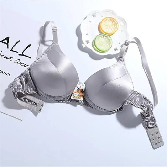 2024 new silk bra Mulberry silk double - sided silk without underwire thin underwear - CLICK TIK
