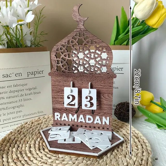 2024 Ramadan Decoration DIY Advent Calendar Countdown Ramadan Calendar Desktop Ornaments Islamic Muslim Calendrier Home Decor - CLICK TIK