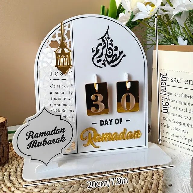 2024 Ramadan Decoration DIY Advent Calendar Countdown Ramadan Calendar Desktop Ornaments Islamic Muslim Calendrier Home Decor - CLICK TIK