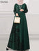 2024 ZANZEA Women Spring Maxi Dress Vintage Long Sleeve Floral Printed Sundress Islamic Cloth Casual Muslim Abaya Hijab Vestido - CLICK TIK