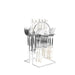 24 pcs cutlery c handle stainless steel knife fork spoon and spoon with shelving gold silver cutlery set dinnerware set - CLICK TIK