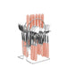 24 pcs cutlery c handle stainless steel knife fork spoon and spoon with shelving gold silver cutlery set dinnerware set - CLICK TIK