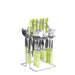 24 pcs cutlery c handle stainless steel knife fork spoon and spoon with shelving gold silver cutlery set dinnerware set - CLICK TIK