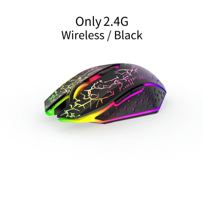 2.4G Bluetooth Wireless Mouse Rechargeable 7 Colors RGB LED Backlit Gaming Mouse Ergonomic Mice for Gamer Computer Laptop iPad - CLICK TIK