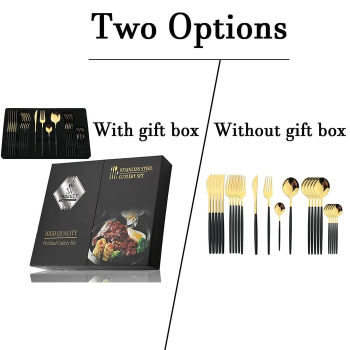24Pcs Stainless Steel Cutlery Set - CLICK TIK