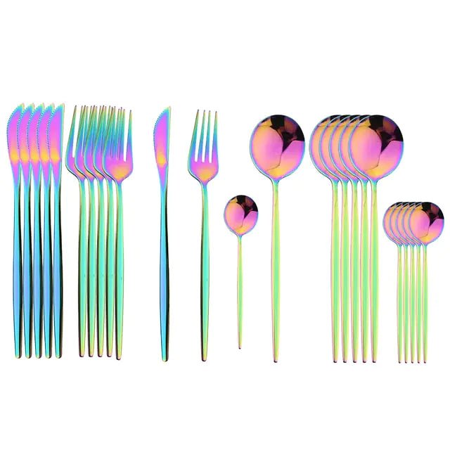 24Pcs Stainless Steel Cutlery Set - CLICK TIK