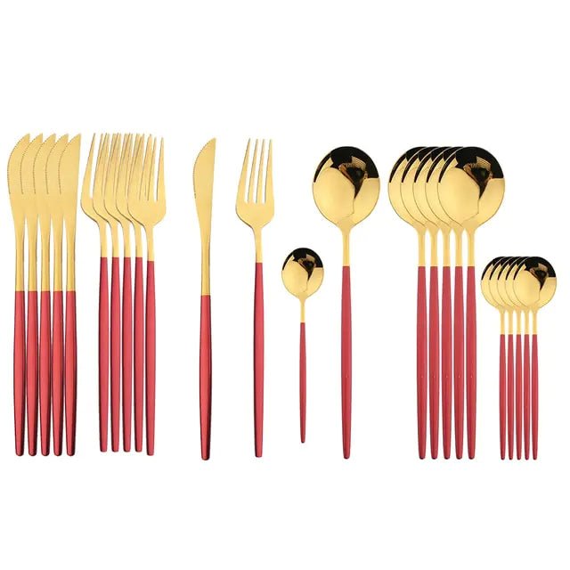 24Pcs Stainless Steel Cutlery Set - CLICK TIK