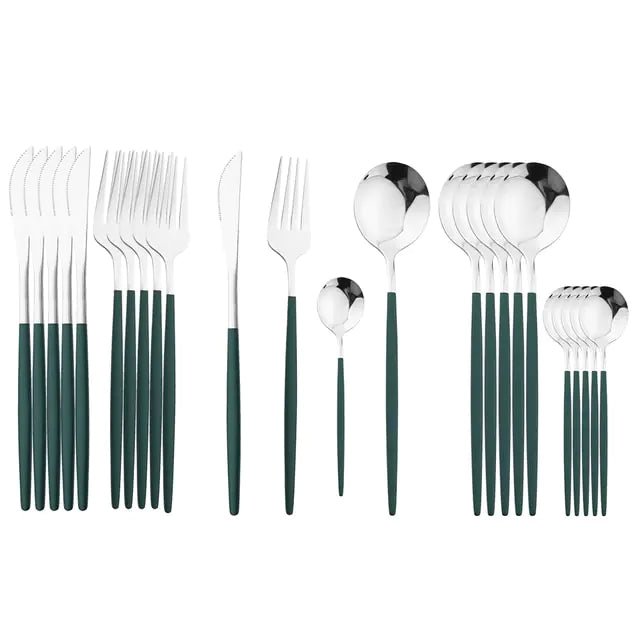 24Pcs Stainless Steel Cutlery Set - CLICK TIK