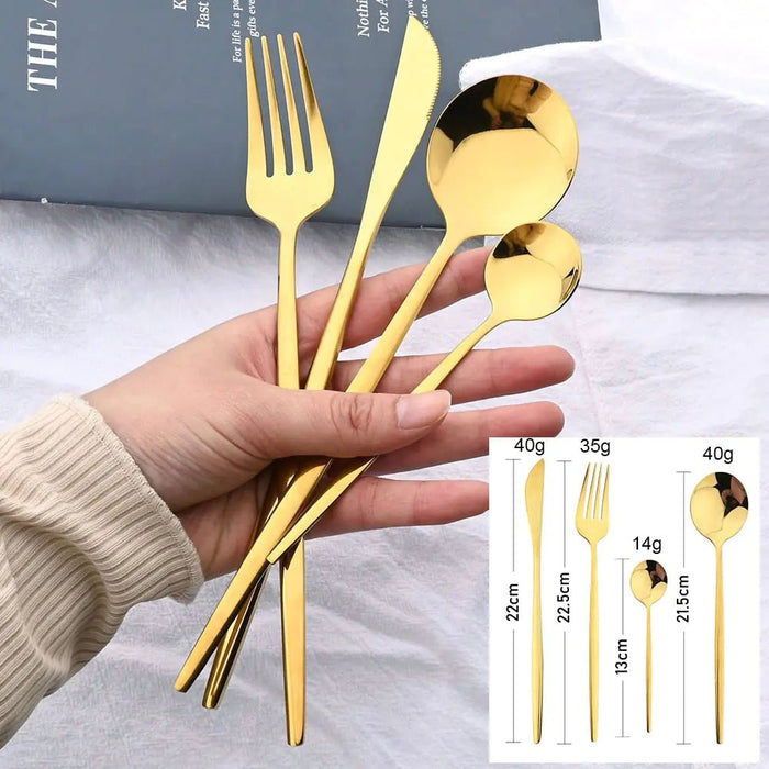 24Pcs Stainless Steel Cutlery Set - CLICK TIK