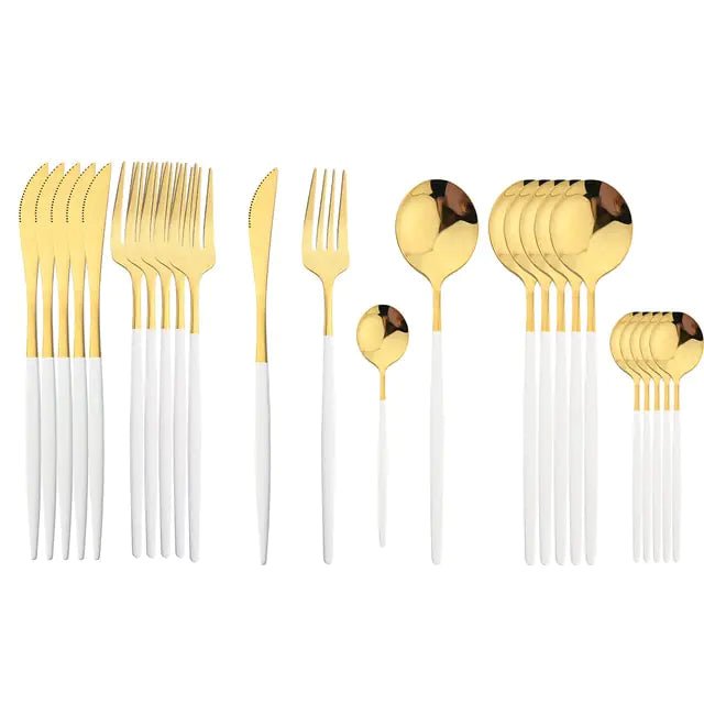 24Pcs Stainless Steel Cutlery Set - CLICK TIK