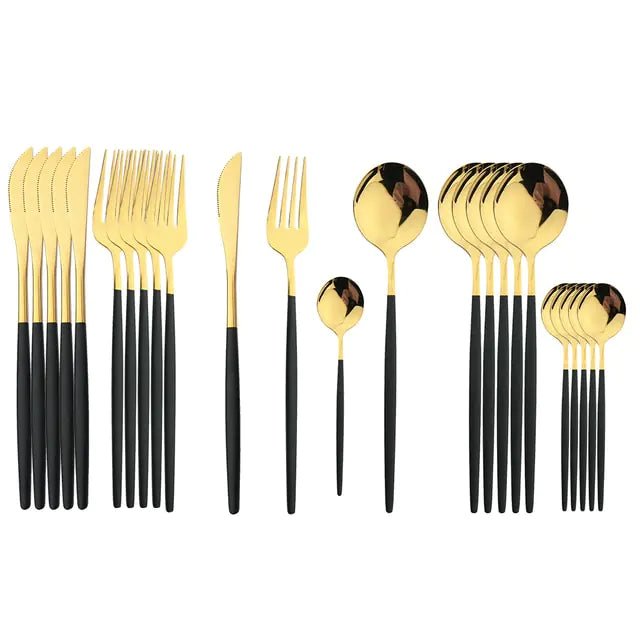 24Pcs Stainless Steel Cutlery Set - CLICK TIK