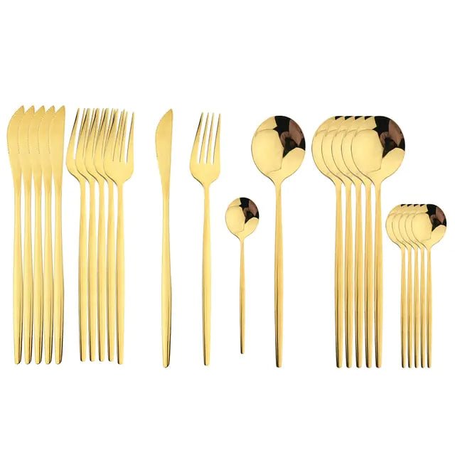 24Pcs Stainless Steel Cutlery Set - CLICK TIK
