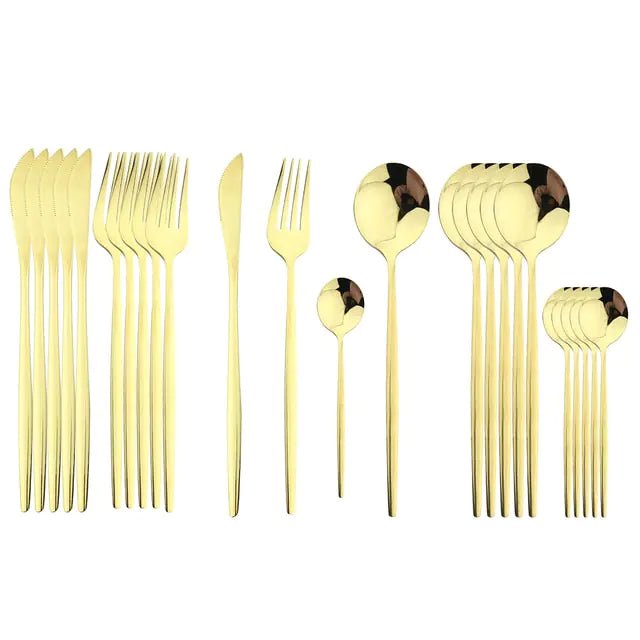 24Pcs Stainless Steel Cutlery Set - CLICK TIK