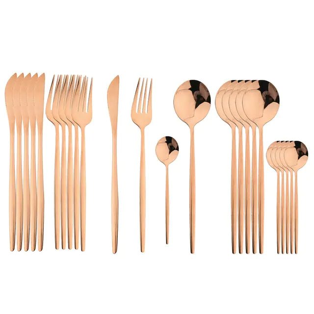 24Pcs Stainless Steel Cutlery Set - CLICK TIK