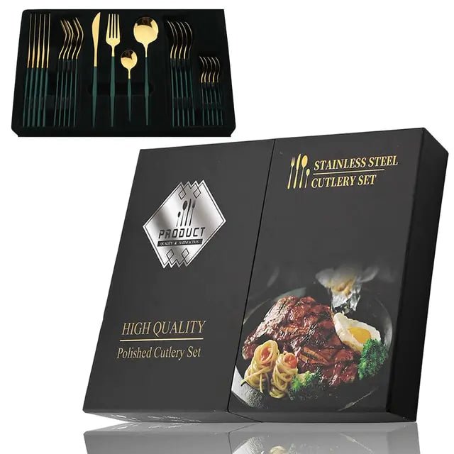 24Pcs Stainless Steel Cutlery Set - CLICK TIK