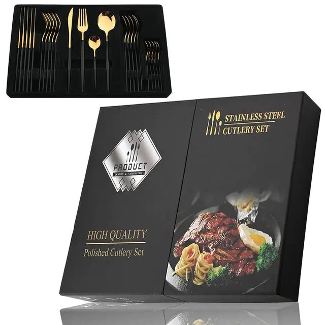 24Pcs Stainless Steel Cutlery Set - CLICK TIK