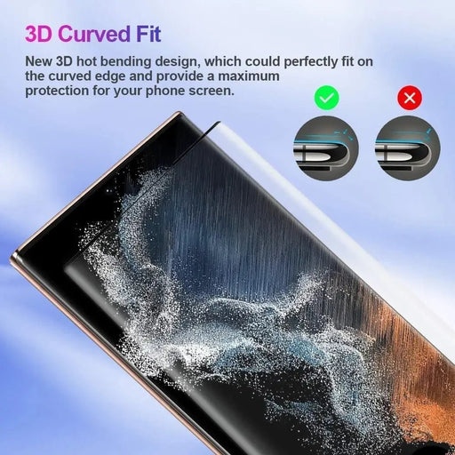 2/4Pcs Tempered For Samsung Galaxy Note 20 S20 S21 S22 S23 S24 Ultra Plus Curved Ultrasonic Screen Protector Glass - CLICK TIK